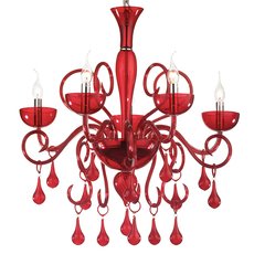 Люстра в кабинет Ideal Lux LILLY SP5 ROSSO