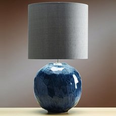 Настольная лампа с абажуром Luis Collection LUI/BLUE GLOBE