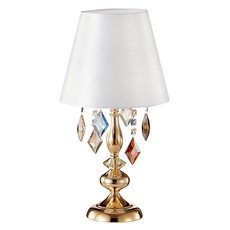 Настольная лампа с абажуром Crystal lux MERCEDES LG1 GOLD/COLOR