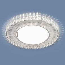 Точечный светильник с энергосберегающей лампой Elektrostandard 3035 GX53 SL/WH зеркальный/белый