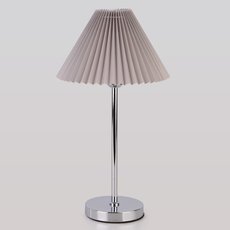 Настольная лампа с абажуром Eurosvet 01132/1 хром/серый