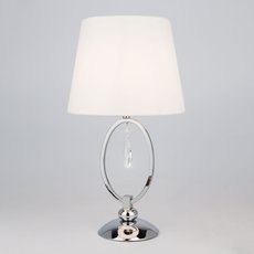Настольная лампа в гостиную Eurosvet 01055/1 хром/прозрачный хрусталь Strotskis