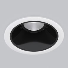 Встраиваемый точечный светильник Elektrostandard 25081/LED 8W 4200K белый/чёрный жемчуг