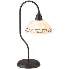 Настольная лампа с арматурой бронзы цвета, плафонами белого цвета Brilliant 02148/31
