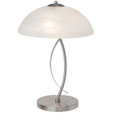 Настольная лампа с арматурой никеля цвета, плафонами белого цвета Brilliant 12848/13