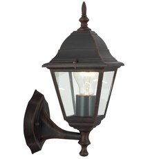 Светильник для уличного освещения с арматурой коричневого цвета, стеклянными плафонами Brilliant 44281/55