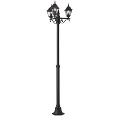 Светильник для уличного освещения с арматурой чёрного цвета, плафонами прозрачного цвета Brilliant 44288/06