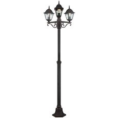 Светильник для уличного освещения с арматурой коричневого цвета, стеклянными плафонами Brilliant 44288/55