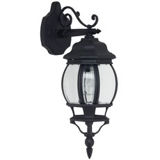 Светильник для уличного освещения с арматурой чёрного цвета, стеклянными плафонами Brilliant 48682/06