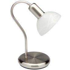 Настольная лампа с арматурой никеля цвета, плафонами белого цвета Brilliant 67347/75