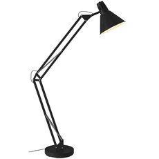 Настольная лампа с арматурой чёрного цвета, металлическими плафонами Brilliant 92710/06
