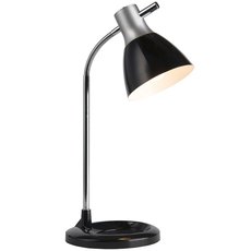 Настольная лампа с арматурой чёрного цвета, металлическими плафонами Brilliant 92762/06