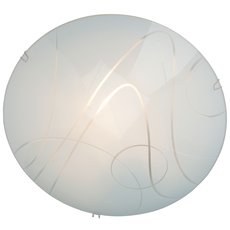 Настенно-потолочный светильник с стеклянными плафонами белого цвета Brilliant 94012/05