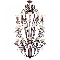 Люстра с арматурой бронзы цвета, стеклянными плафонами Joalpa L-2294/30