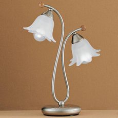 Настольная лампа с стеклянными плафонами белого цвета Metal Lux 80222