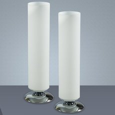 Настольная лампа с арматурой хрома цвета, плафонами белого цвета Padana Lampadari 1001/LT