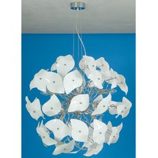 Светильник с арматурой хрома цвета, плафонами белого цвета Padana Lampadari 1011/SG-BI