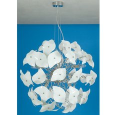 Светильник с арматурой хрома цвета, плафонами белого цвета Padana Lampadari 1011/SM-BI