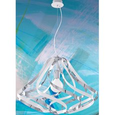 Светильник с арматурой хрома цвета, плафонами белого цвета Padana Lampadari 280/SG-BI