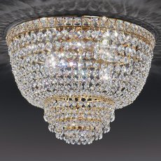 Светильник с хрустальными плафонами прозрачного цвета Voltolina Ceiling L. Settat o30