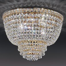 Светильник с хрустальными плафонами прозрачного цвета Voltolina Ceiling L. Settat o40