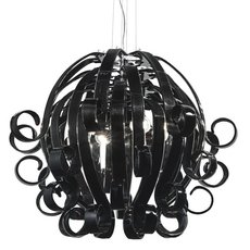 Светильник с плафонами чёрного цвета Voltolina Medusa 4L BLACK