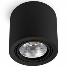 Точечный светильник с арматурой чёрного цвета, стеклянными плафонами Leds-C4 90-2981-60-00