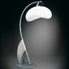 Настольная лампа с арматурой хрома цвета, плафонами белого цвета IDL 9011/1TL