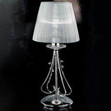 Настольная лампа с арматурой хрома цвета, плафонами белого цвета IDL 392/1L