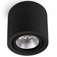 Точечный светильник с арматурой чёрного цвета, стеклянными плафонами Leds-C4 90-2992-60-DU
