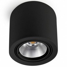 Точечный светильник с арматурой чёрного цвета, стеклянными плафонами Leds-C4 90-2992-60-OU