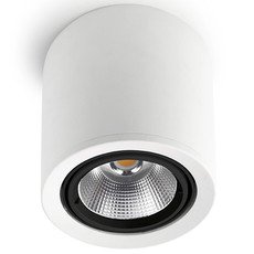 Точечный светильник с арматурой белого цвета, плафонами прозрачного цвета Leds-C4 90-2996-14-DU