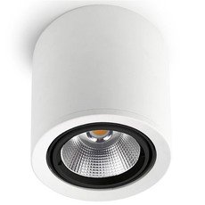 Точечный светильник с арматурой белого цвета, плафонами прозрачного цвета Leds-C4 90-3000-14-OU