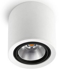 Точечный светильник с арматурой белого цвета, плафонами прозрачного цвета Leds-C4 90-3207-14-OU