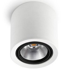 Точечный светильник с арматурой белого цвета, плафонами прозрачного цвета Leds-C4 90-3523-14-DU