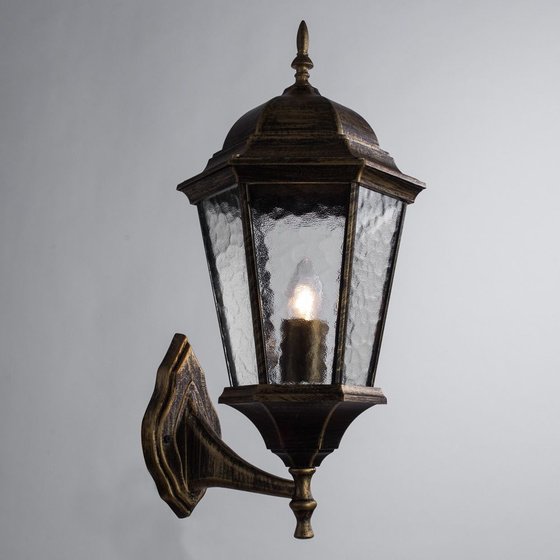 Ulichnyy nastennyy svetilnik arte lamp genova a1201al 1bn 2