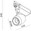 Светильник для трехфазной шины Donolux DL18433/11WW-Track R White