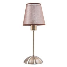 Настольная лампа с арматурой бронзы цвета, текстильными плафонами Spot Light 7532011