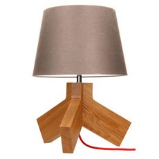 Настольная лампа с арматурой коричневого цвета, текстильными плафонами Spot Light 6613670