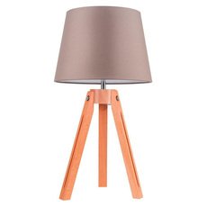 Настольная лампа с арматурой коричневого цвета, текстильными плафонами Spot Light 6113031