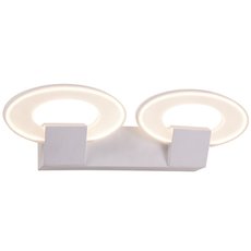 Бра с пластиковыми плафонами белого цвета IDLamp 400/2A-LEDWhitechrome