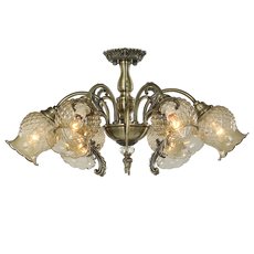 Люстра с плафонами белого цвета IDLamp 475/6PF-Oldbronze