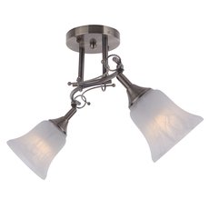 Светильник с арматурой бронзы цвета, плафонами белого цвета IDLamp 851/2PF-Oldbronze