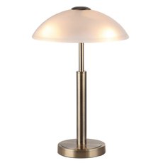 Настольная лампа с арматурой бронзы цвета, плафонами белого цвета IDLamp 283/3T-Oldbronze
