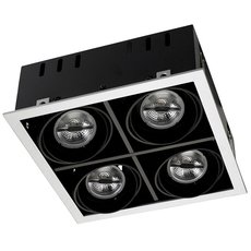 Точечный светильник с металлическими плафонами чёрного цвета Leds-C4 DM-0056-N3-00