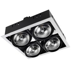Точечный светильник с металлическими плафонами чёрного цвета Leds-C4 DM-1158-N3-00