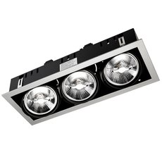 Точечный светильник с металлическими плафонами чёрного цвета Leds-C4 DM-0063-N3-00