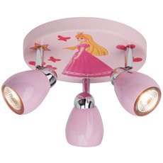 Детский светильник с плафонами розового цвета Brilliant G55934/17