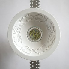 Точечный светильник с гипсовыми плафонами белого цвета SvDecor SV 7429