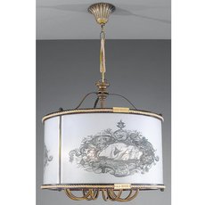 Светильник с арматурой бронзы цвета, плафонами белого цвета La Lampada L 1307/8.40